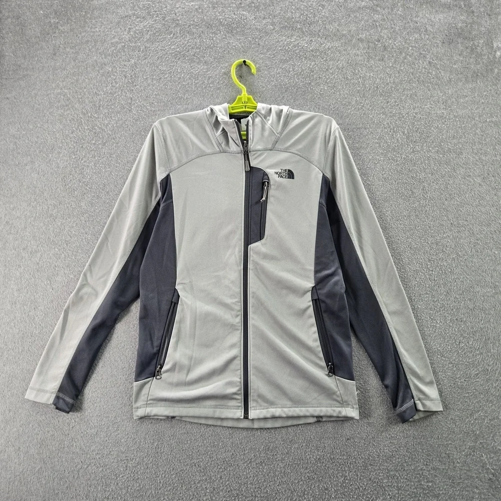 The North Face Men Jacket S Gray Colorblock Cinder Activewear ‎ Zipper Logo